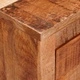 Страничен шкаф на колелца от масивно мангово дърво, кафяв, 70 x 38 x 63 см
