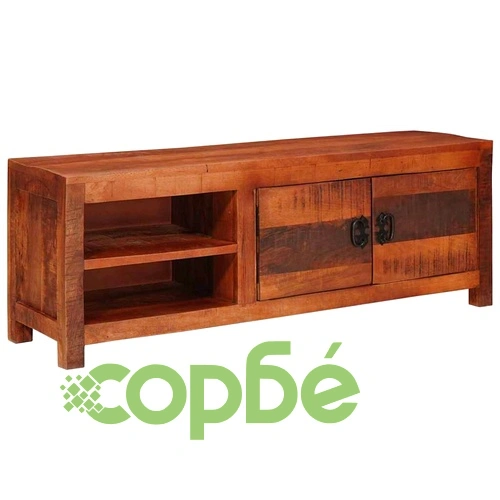 ТВ шкаф от масивно мангово дърво 110 x 30 x 40 cm в кафяво ➤ топ цена ➤ sorbe.bg