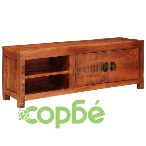 ТВ шкаф от масивно мангово дърво 110 x 30 x 40 cm в кафяво ➤ топ цена ➤ sorbe.bg