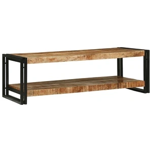 Масичка за кафе от мангово дърво масив 120x50x38 см кафяв цвят