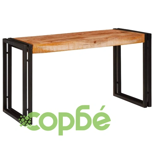 Комплект от 3 масички за подреждане от масивно мангово дърво и метал ➤ топ цена ➤ sorbe.bg