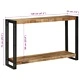 Конзолна маса от масивно мангово дърво 120x33x75 см кафява