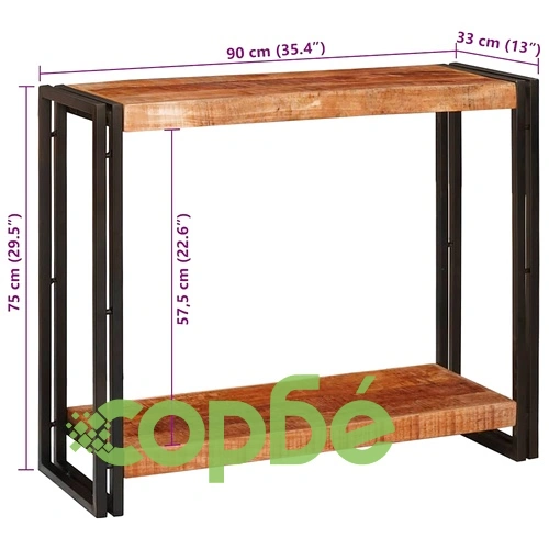 Конзолна маса от масивно мангово дърво 90x33x75 см кафява ➤ топ цена ➤ sorbe.bg