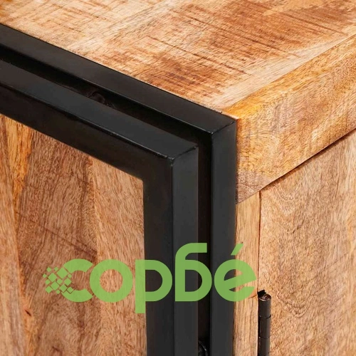 Служебен шкаф от мангово дърво масив 80x33x70 см кафяв цвят ➤ топ цена ➤ sorbe.bg