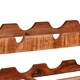 Винен рафт от масивно мангово дърво, Кафяв, 100 x 45 x 33 см