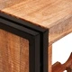 Винен рафт от масивно мангово дърво, Кафяв, 100 x 45 x 33 см