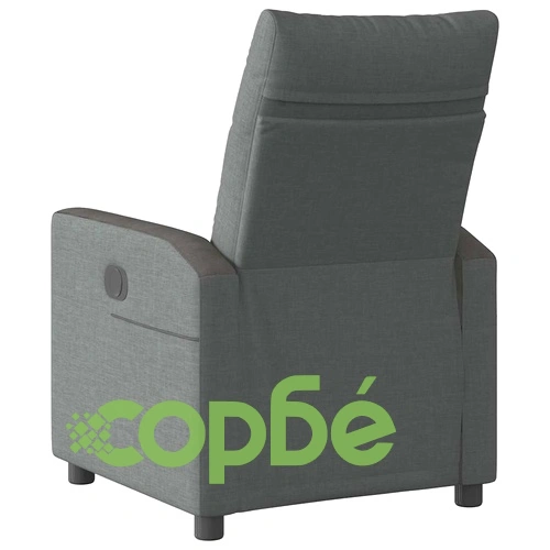 Реклайнер Фотьойл с Текстилна Тапицерия, Тъмносив, 69x86x100 см ➤ топ цена ➤ sorbe.bg