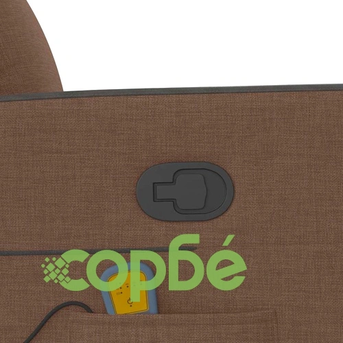 Масажен наклоняем стол от текстил, кафяв, с 6-точков вибрационен масаж ➤ топ цена ➤ sorbe.bg