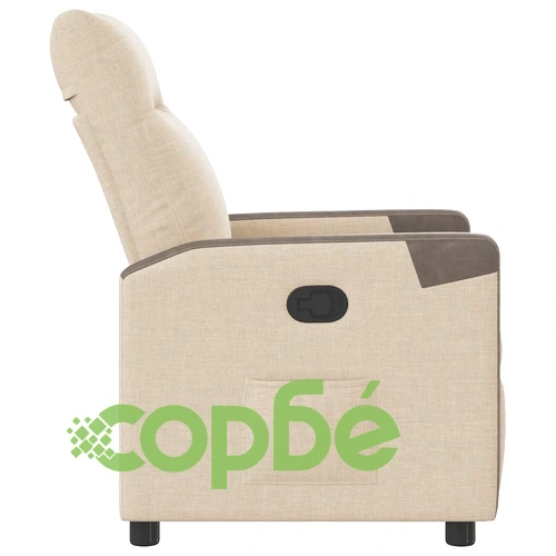 Наклоняем стол от текстил в кремав цвят с регулируема облегалка ➤ топ цена ➤ sorbe.bg