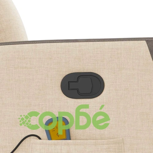 Масажен наклоняем стол от текстил в кремав цвят с 6-точков вибрационен масаж ➤ топ цена ➤ sorbe.bg