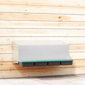 Кутия за пилета с 4 отделения за стенен монтаж от поцинкована стомана, 106x50x46 см