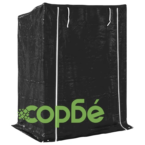 Стойка за дърва за огрев от поцинкована стомана с дъждобран, 150x100x200 см ➤ топ цена ➤ sorbe.bg