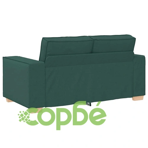 Двуместен диван от плат 120 см, тъмнозелен цвят с метална рамка ➤ топ цена ➤ sorbe.bg