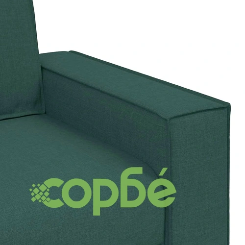 Двуместен диван от плат 120 см, тъмнозелен цвят с метална рамка ➤ топ цена ➤ sorbe.bg