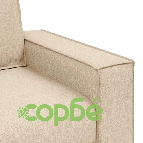 Двуместен диван от плат, кремав, 120 см ширина на седалката ➤ топ цена ➤ sorbe.bg