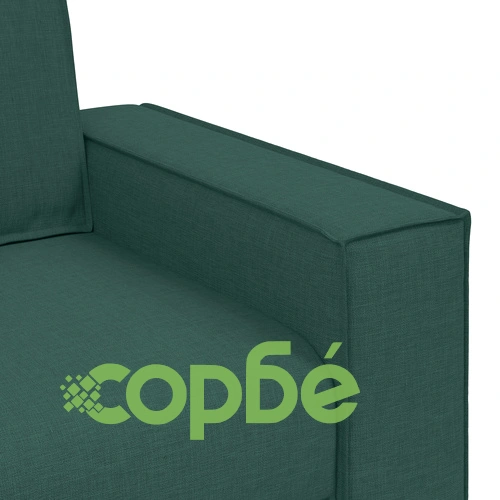 Триместен диван в тъмнозелен цвят 180 см - Полиестер и дърво с правоъгълна форма ➤ топ цена ➤ sorbe.bg