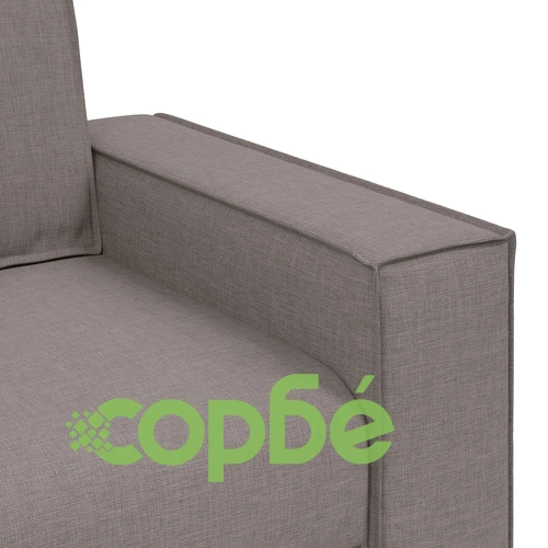 Триместен диван в светло сив цвят Таупе - 59 см височина, полиестерна текстилна тапицерия ➤ топ цена ➤ sorbe.bg