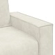 3-местен диван с кадифена тапицерия, кремав, 220x78x84 см