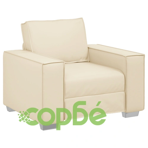 Стол от Изкуствена Кожа в Кремав Цвят, 59 см Височина ➤ топ цена ➤ sorbe.bg