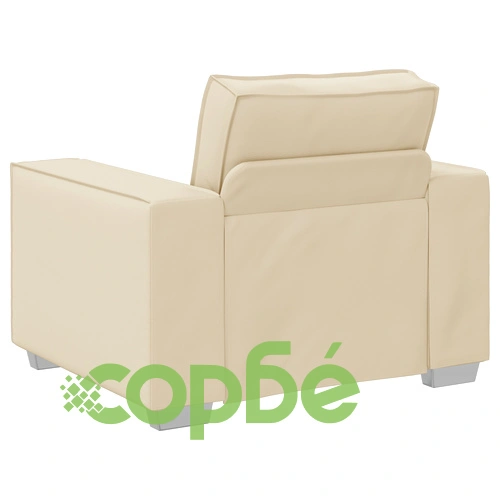 Стол от Изкуствена Кожа в Кремав Цвят, 59 см Височина ➤ топ цена ➤ sorbe.bg