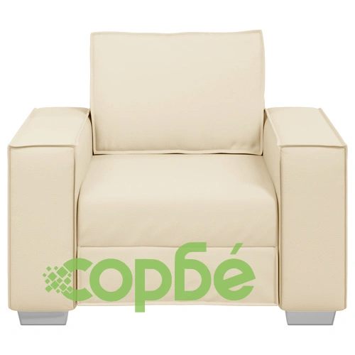 Стол от Изкуствена Кожа в Кремав Цвят, 59 см Височина ➤ топ цена ➤ sorbe.bg