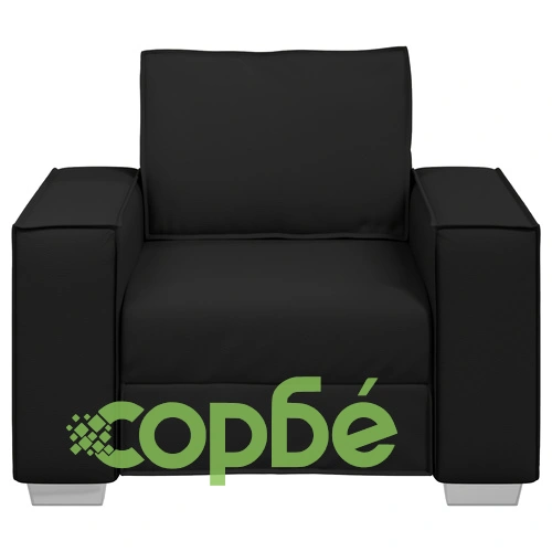 Черен Стол от Изкуствена Кожа с Модерен Дизайн - 59 см ➤ топ цена ➤ sorbe.bg
