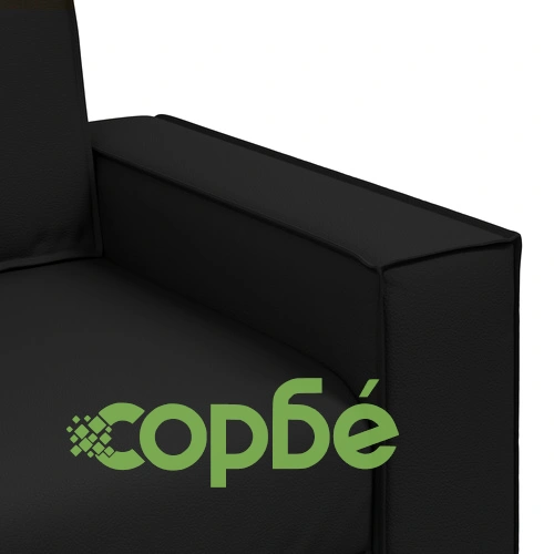 Черен Стол от Изкуствена Кожа с Модерен Дизайн - 59 см ➤ топ цена ➤ sorbe.bg