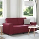 Диван Loveseat от Изкуствена Кожа - Вино Червен 140 см