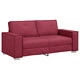 Диван Loveseat от Изкуствена Кожа - Вино Червен 140 см