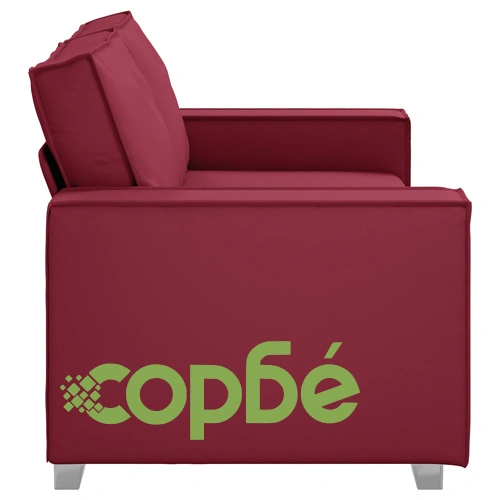 Диван Loveseat от Изкуствена Кожа - Вино Червен 140 см ➤ топ цена ➤ sorbe.bg