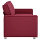 Диван Loveseat от Изкуствена Кожа - Вино Червен 140 см