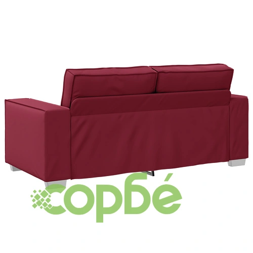 Диван Loveseat от Изкуствена Кожа - Вино Червен 140 см ➤ топ цена ➤ sorbe.bg