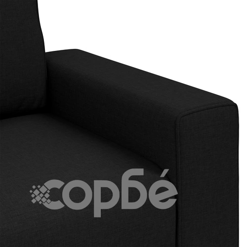 Елегантен Черен Фотьойл с Полиестерна Тапицерия 59 см ➤ топ цена ➤ sorbe.bg