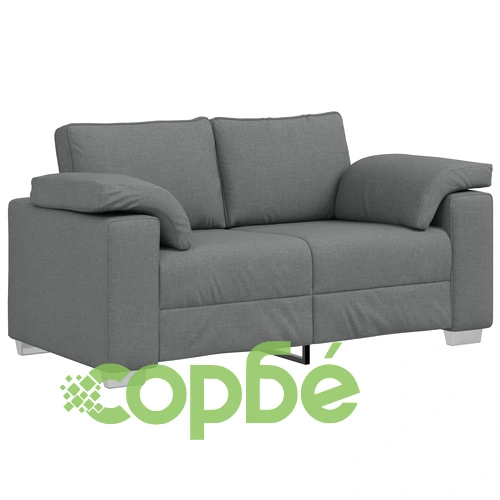 Двуместен диван от текстил в тъмносив цвят, 120 см ➤ топ цена ➤ sorbe.bg