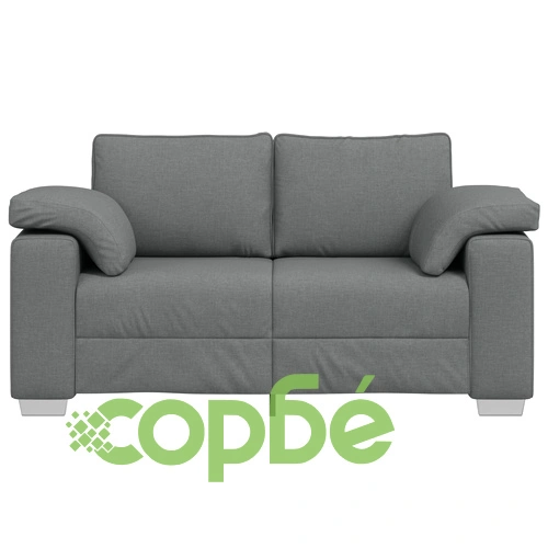 Двуместен диван от текстил в тъмносив цвят, 120 см ➤ топ цена ➤ sorbe.bg