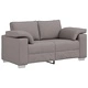 Двуместен диван от текстил в цвят таупе 160x77x82 см с възглавница