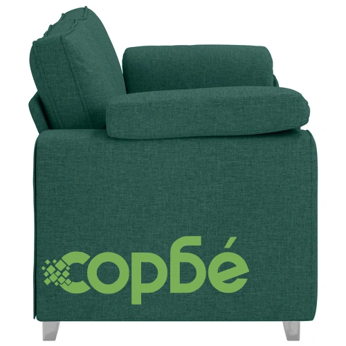 Триместен диван в тъмнозелен цвят от полиестер - удобен и издръжлив ➤ топ цена ➤ sorbe.bg