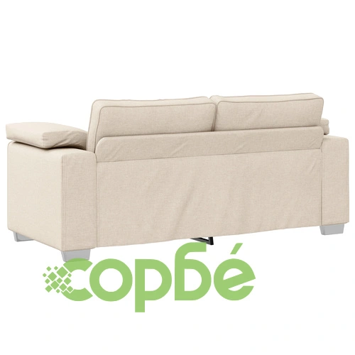 Диван с 2.5 места от Полиестер в Бежов цвят със Свалящи се Покрития ➤ топ цена ➤ sorbe.bg
