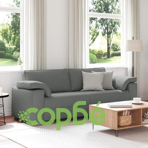 3-местен текстилен диван в тъмно сив цвят, 178 см дължина ➤ топ цена ➤ sorbe.bg