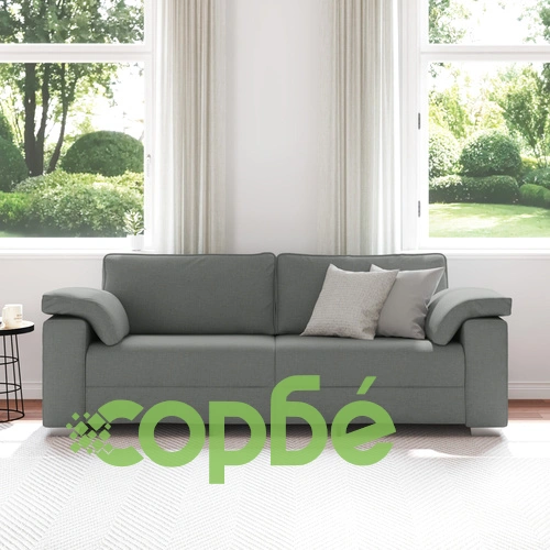 3-местен текстилен диван в тъмно сив цвят, 178 см дължина ➤ топ цена ➤ sorbe.bg