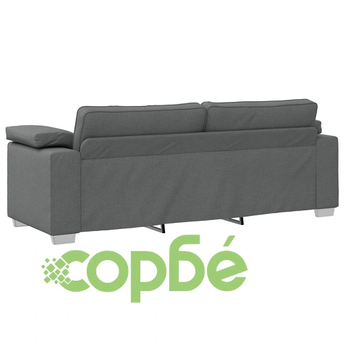 3-местен текстилен диван в тъмно сив цвят, 178 см дължина ➤ топ цена ➤ sorbe.bg