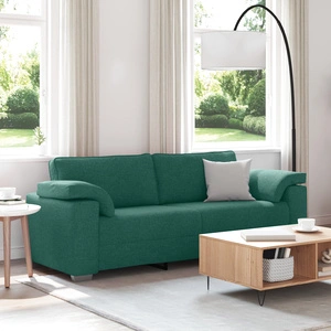 3-местен диван от плат в тъмнозелен цвят, 178 см