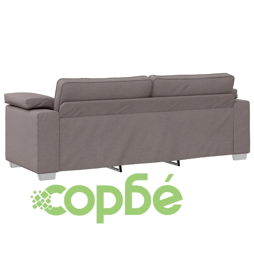 Триместен диван от текстил в цвят таупе 178 см за вътрешно и външно ползване ➤ топ цена ➤ sorbe.bg