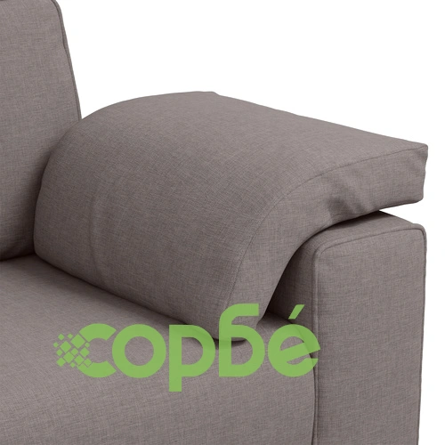 Триместен диван от текстил в цвят таупе 178 см за вътрешно и външно ползване ➤ топ цена ➤ sorbe.bg