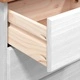 Шкаф с чекмеджета ASKIM от масивна борова дървесина бяло 91x40x95.5 см