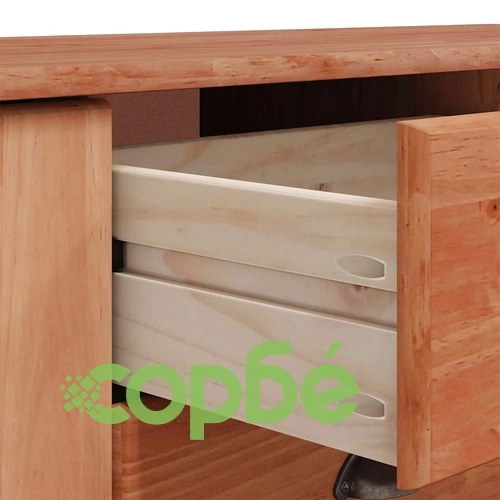 Бюфет ASKIM от масивно борово дърво 133.5x40x79 см кафяв ➤ топ цена ➤ sorbe.bg