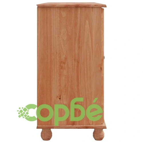 Бюфет ASKIM от масивно борово дърво 133.5x40x79 см кафяв ➤ топ цена ➤ sorbe.bg