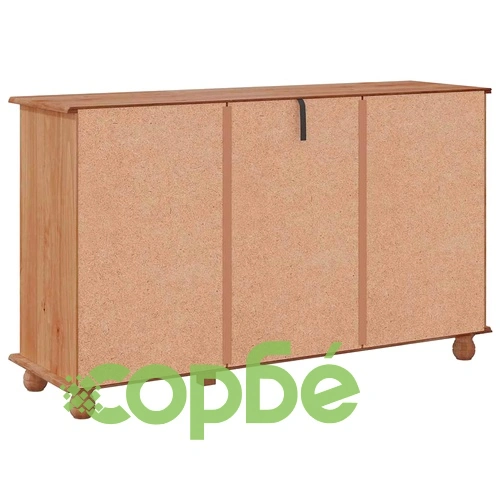 Бюфет ASKIM от масивно борово дърво 133.5x40x79 см кафяв ➤ топ цена ➤ sorbe.bg