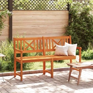 Градинска пейка от масивно акациево дърво 150x56x90 см кафяво