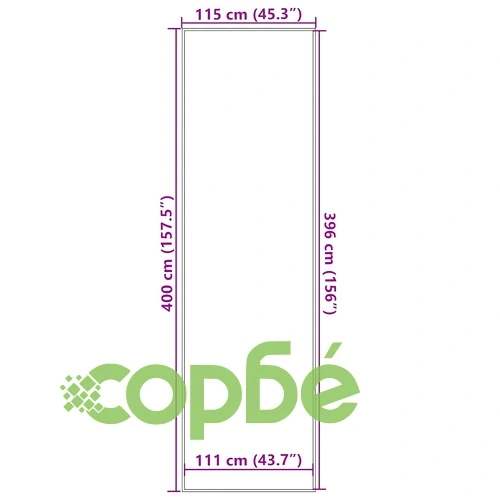 Изтривалка за входна врата, синя, полипропилен, 115x400 см ➤ топ цена ➤ sorbe.bg